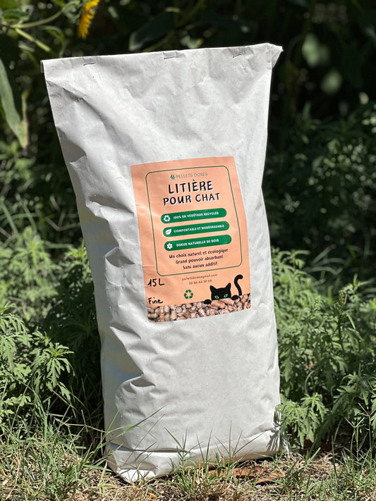 LITIÈRE FINE - sacs de 15 litres 100% française et écologique