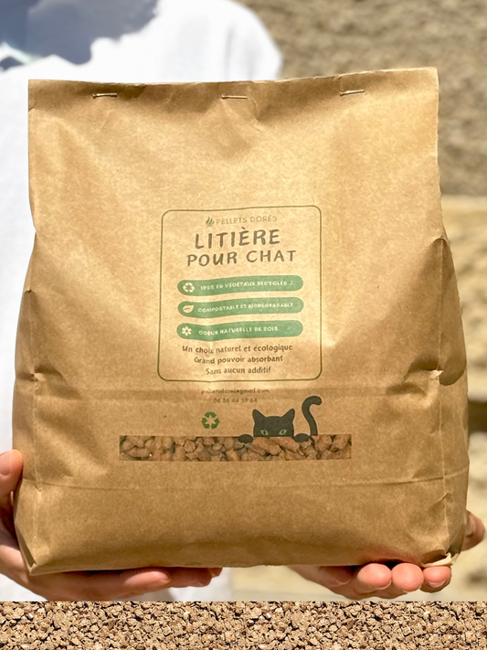LITIÈRE FINE - sacs de 5 litres 100% française et écologique