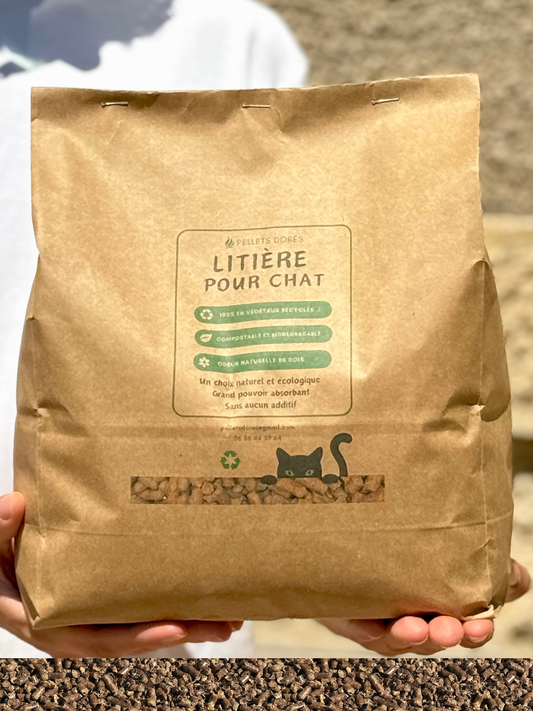 LITIÈRE NATURELLE - sacs de 5 litres 100% française et écologique
