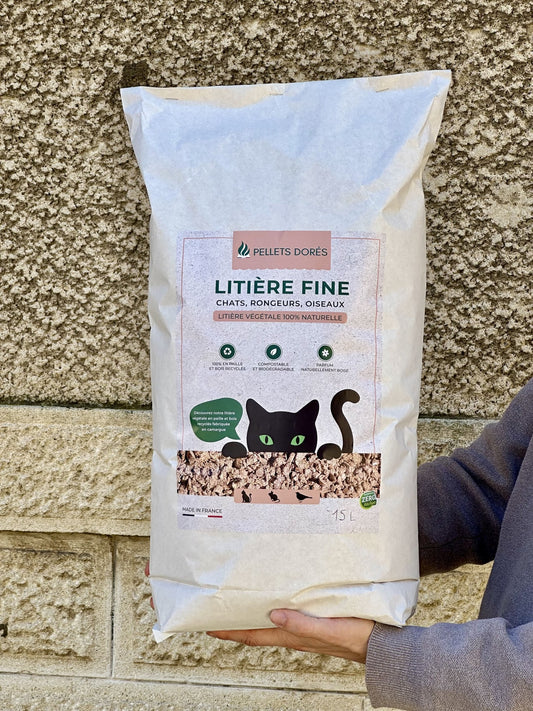 LITIÈRE FINE - sacs de 15 litres 100% française et écologique