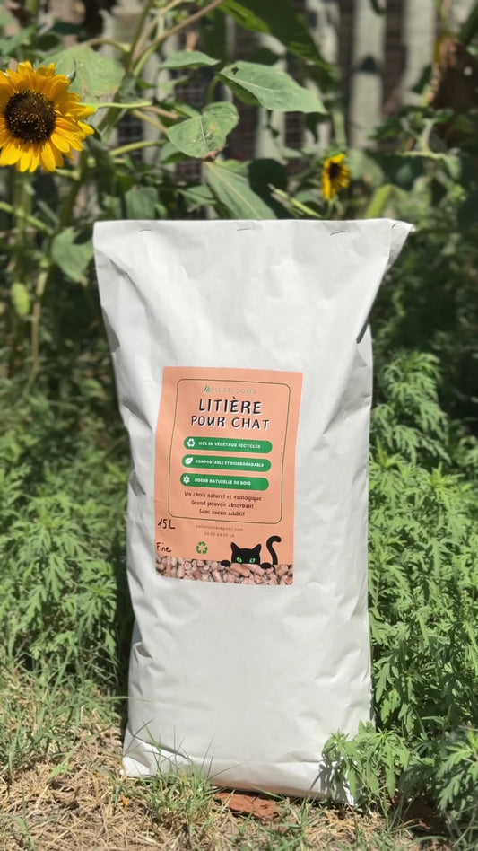 LITIÈRE FINE - sacs de 15 litres 100% française et écologique